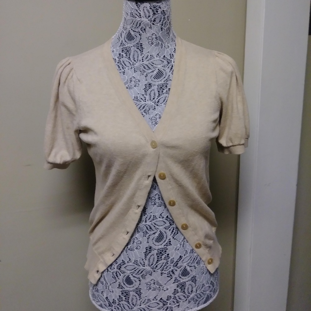 Loft Beige Cardigan Size M